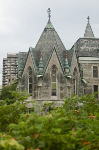 A building near the Redpath Museum on the McGill campus